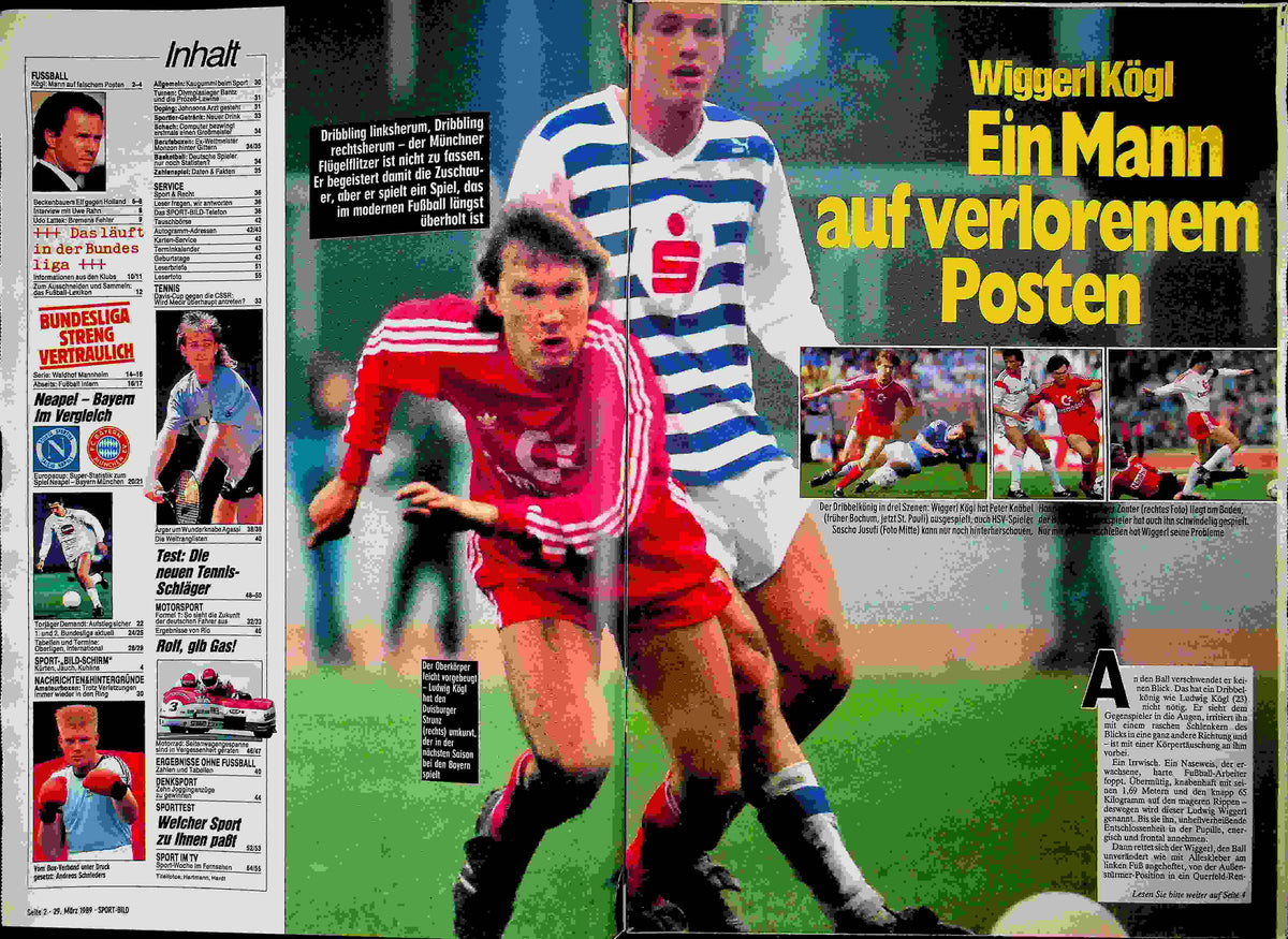 Inhaltsverzeichnis Sport Bild 14/1989