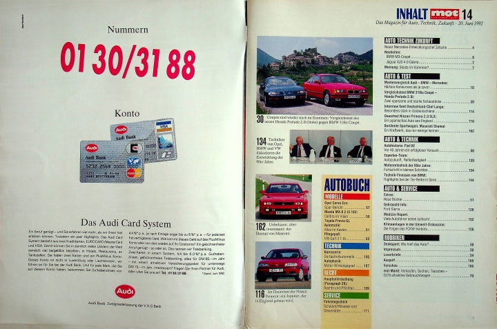 Inhaltsverzeichnis MOT 14/1992
