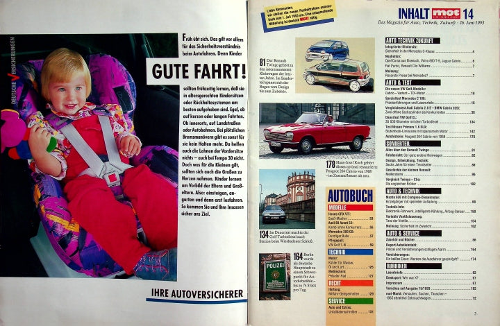 Inhaltsverzeichnis MOT 14/1993