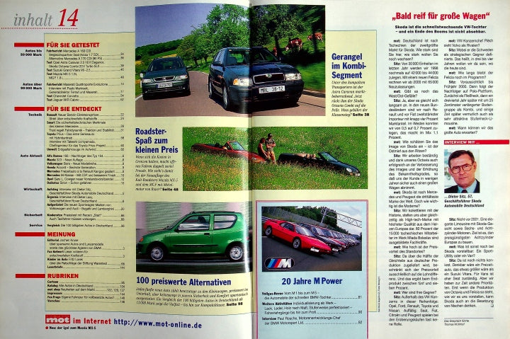 Inhaltsverzeichnis MOT 14/1998