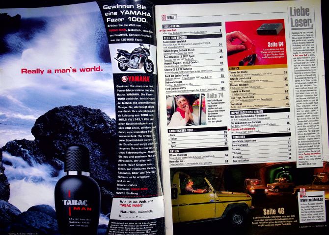 Inhaltsverzeichnis Auto Bild 14/2001