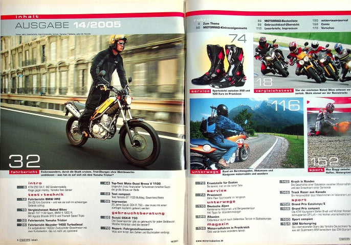 Inhaltsverzeichnis Motorrad 14/2005