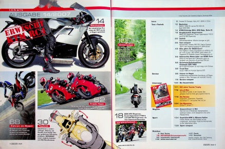 Inhaltsverzeichnis Motorrad 14/2007