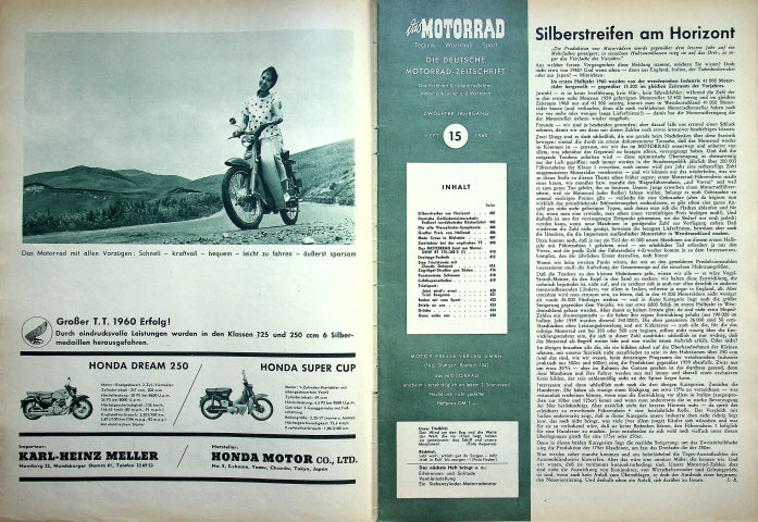 Inhaltsverzeichnis Motorrad 15/1960