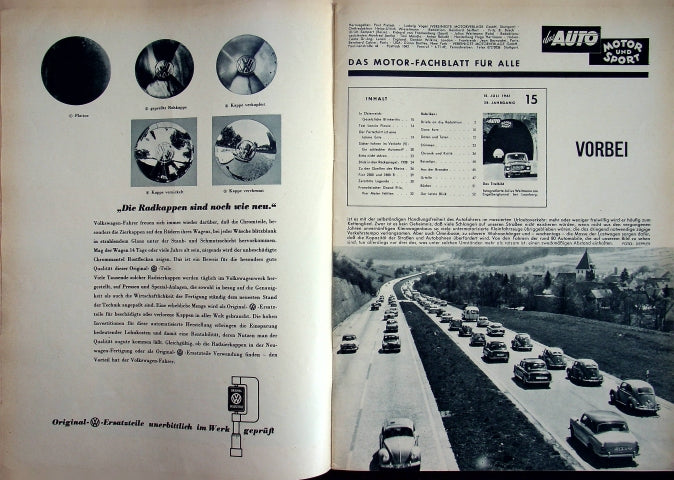 Inhaltsverzeichnis Auto Motor und Sport 15/1961