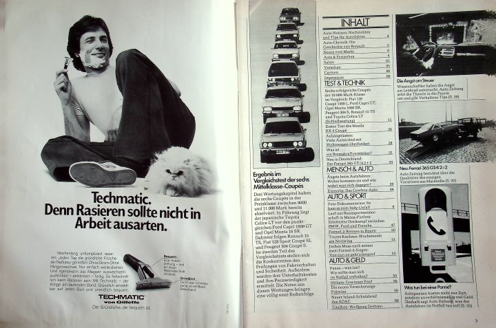 Inhaltsverzeichnis Autozeitung 15/1973
