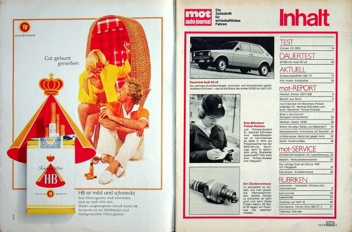 Inhaltsverzeichnis MOT 15/1975