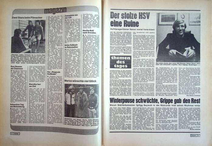 Inhaltsverzeichnis Kicker 15/1978