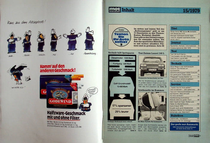 Inhaltsverzeichnis MOT 15/1979