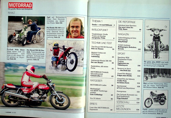 Inhaltsverzeichnis Motorrad 15/1979