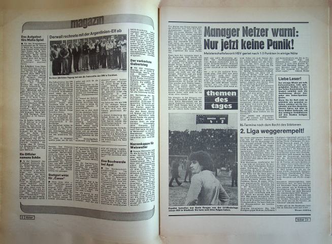 Inhaltsverzeichnis Kicker 15/1979