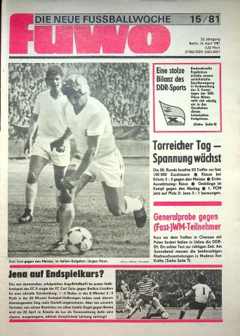 Fuwo Fussballwoche 15/1981