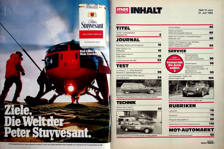 Inhaltsverzeichnis MOT 15/1982