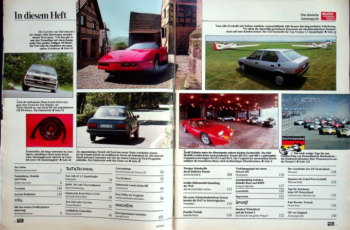 Inhaltsverzeichnis Auto Motor und Sport 15/1983