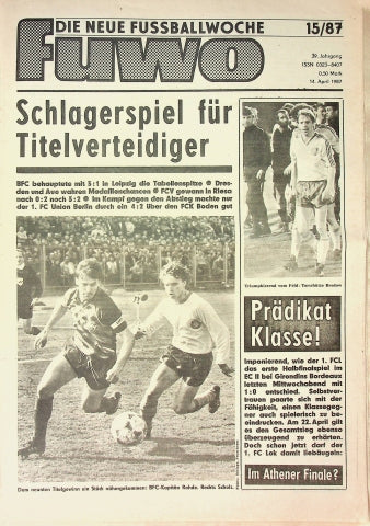 Fuwo Fussballwoche 15/1987