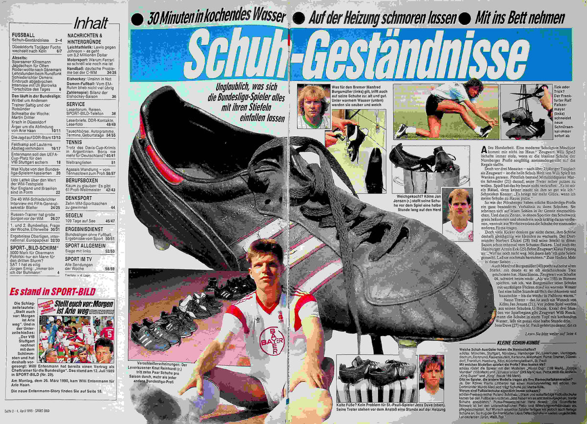 Inhaltsverzeichnis Sport Bild 15/1990