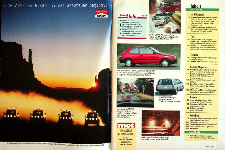 Inhaltsverzeichnis MOT  15/1990