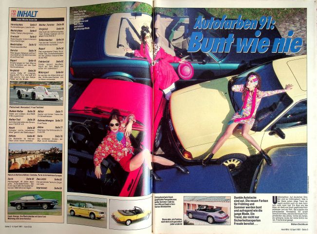 Inhaltsverzeichnis Auto Bild 15/1991