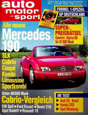 Auto Motor und Sport 15/1992