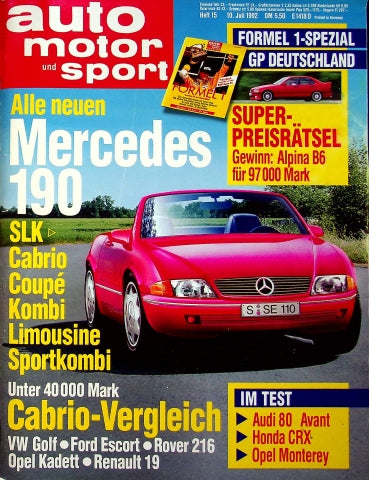 Auto Motor und Sport 15/1992
