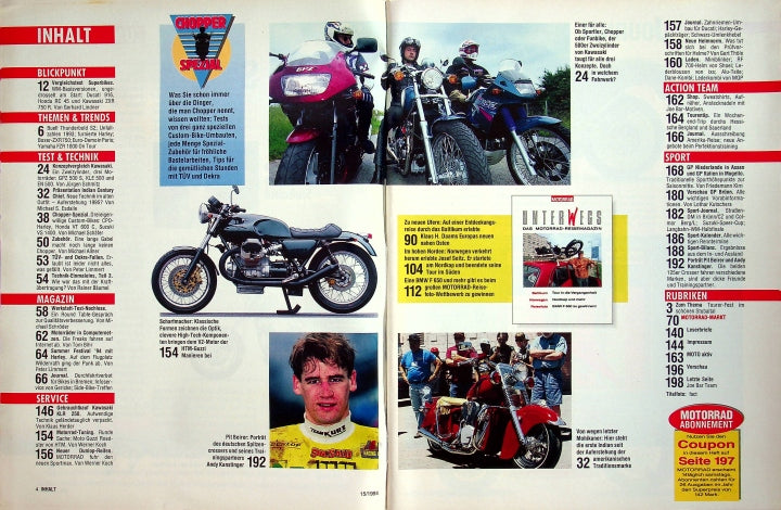 Inhaltsverzeichnis Motorrad 15/1994
