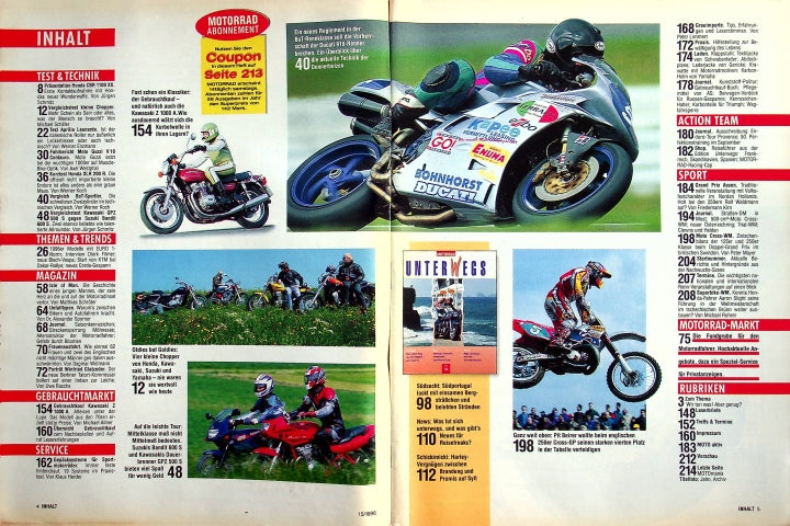 Inhaltsverzeichnis Motorrad 15/1996