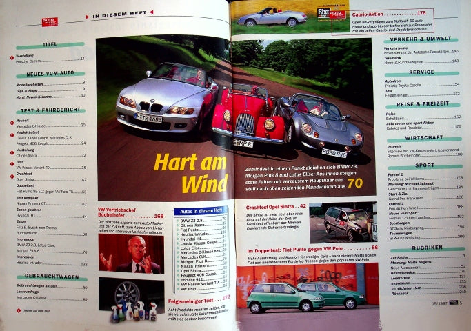 Inhaltsverzeichnis Auto Motor und Sport 15/1997