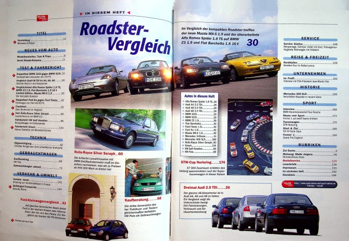Inhaltsverzeichnis Auto Motor und Sport 15/1998