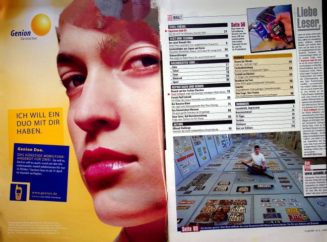Inhaltsverzeichnis Auto Bild 15/2001