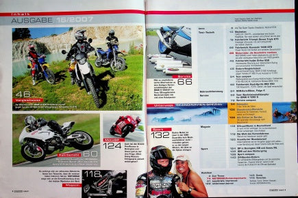 Inhaltsverzeichnis Motorrad 15/2007