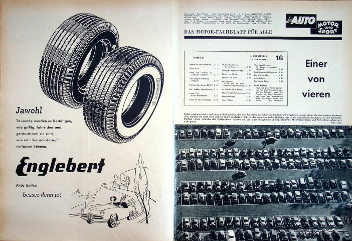Inhaltsverzeichnis Auto Motor und Sport 16/1956