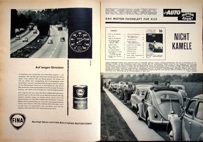 Inhaltsverzeichnis Auto Motor und Sport 16/1959