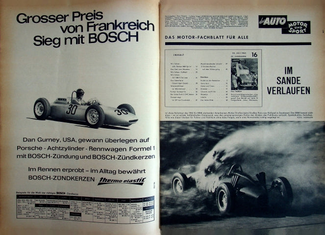 Inhaltsverzeichnis Auto Motor und Sport 16/1962