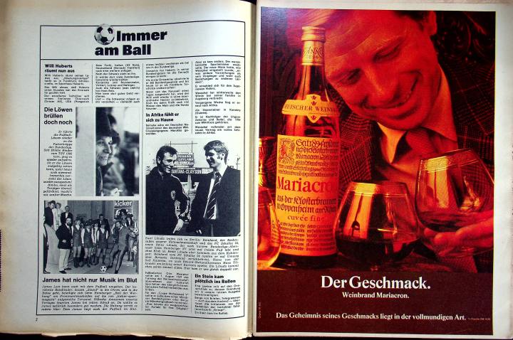 Inhaltsverzeichnis Kicker 16/1970