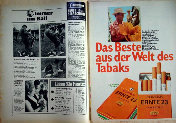 Inhaltsverzeichnis Kicker 16/1971