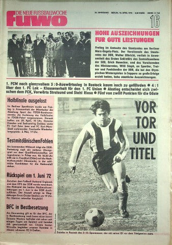 Fuwo Fussballwoche 16/1972