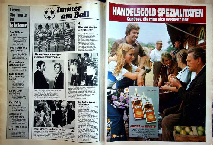 Inhaltsverzeichnis Kicker 16/1972