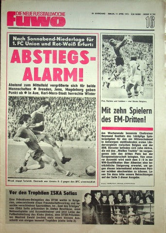 Fuwo Fussballwoche 16/1973