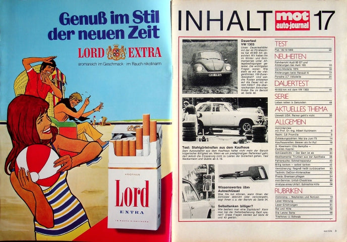 Inhaltsverzeichnis MOT 16/1973
