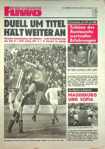 Fuwo Fussballwoche 16/1978