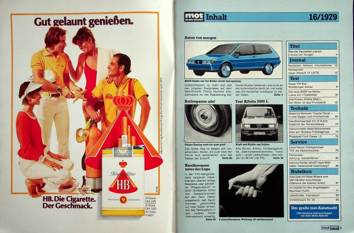 Inhaltsverzeichnis MOT 16/1979
