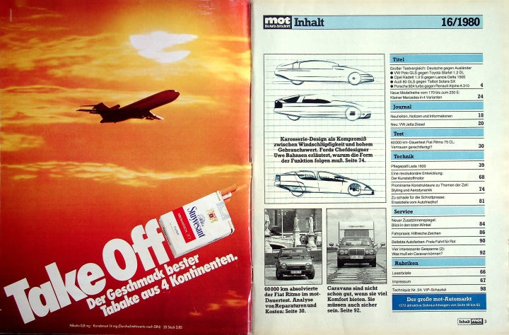 Inhaltsverzeichnis MOT 16/1980
