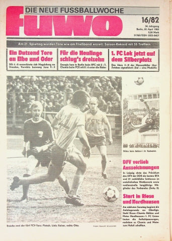 Fuwo Fussballwoche 16/1982