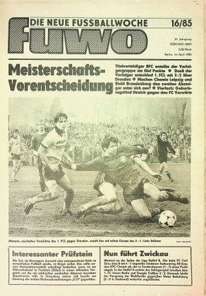 Fuwo Fussballwoche 16/1985