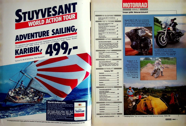 Inhaltsverzeichnis Motorrad 16/1987
