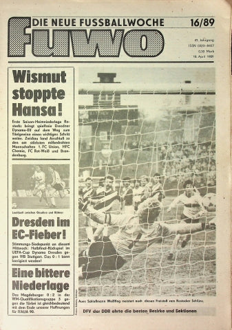 Fuwo Fussballwoche 16/1989