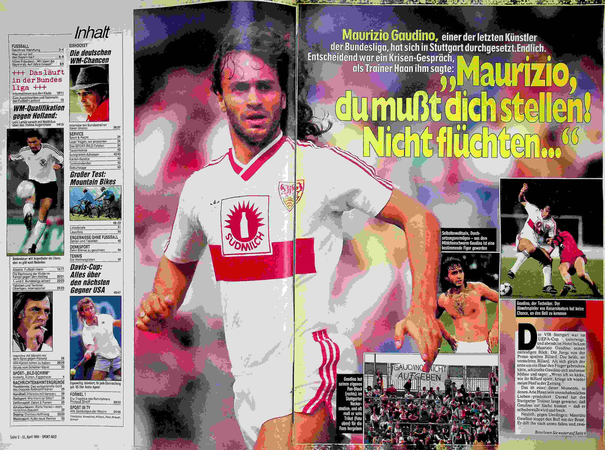 Inhaltsverzeichnis Sport Bild 16/1989