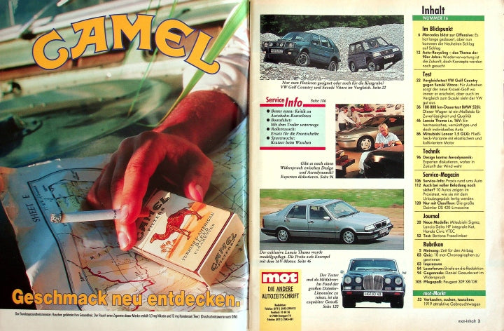 Inhaltsverzeichnis MOT  16/1990