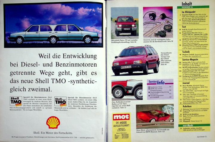 Inhaltsverzeichnis MOT 16/1991