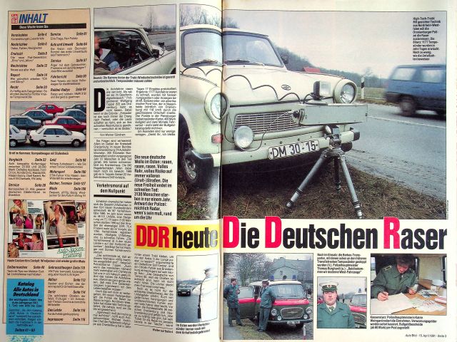 Inhaltsverzeichnis Auto Bild 16/1991